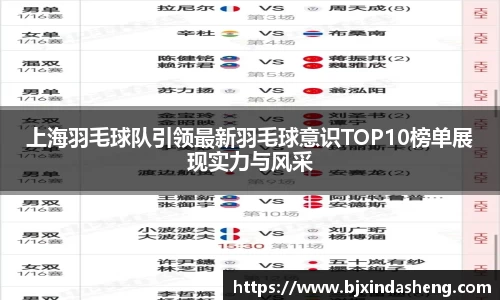 上海羽毛球队引领最新羽毛球意识TOP10榜单展现实力与风采